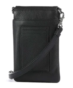 Hanna Handytasche genarbtes Rindsleder schwarz