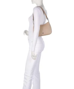 Hanna Schultertasche genarbtes Rindsleder beige