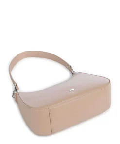 Hanna Schultertasche genarbtes Rindsleder beige