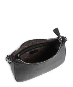 Hanna Schultertasche genarbtes Rindsleder schwarz