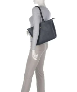 Hanna Shopper genarbtes Leder navy