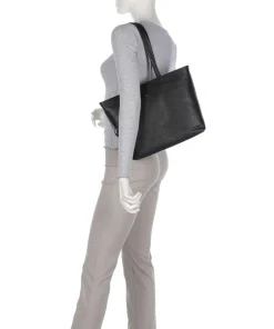 Hanna Shopper genarbtes Leder schwarz