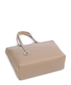 Hanna Shopper genarbtes Leder beige