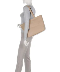 Hanna Shopper genarbtes Rindsleder beige