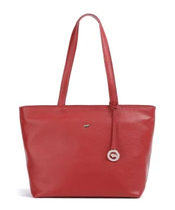 Hanna Shopper genarbtes Rindsleder rot