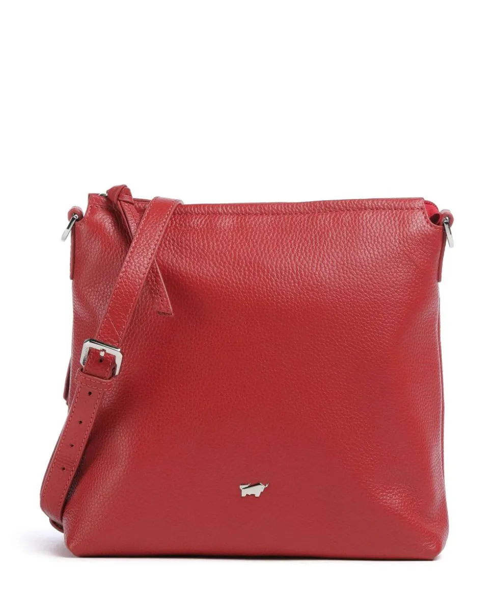 Hanna Umhängetasche genarbtes Rindsleder rot