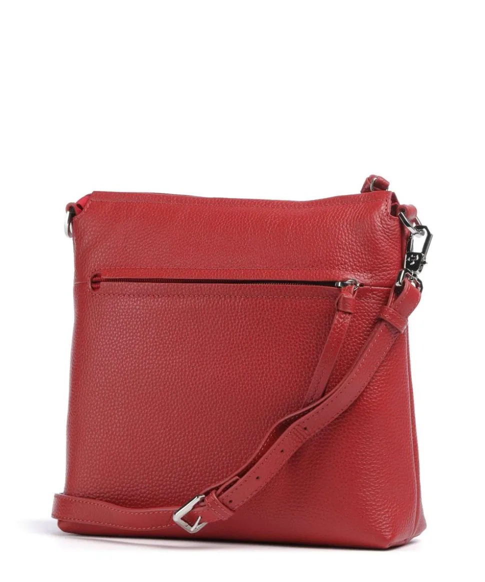 Hanna Umhängetasche genarbtes Rindsleder rot