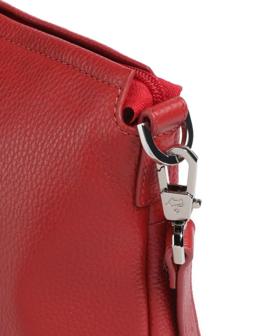 Hanna Umhängetasche genarbtes Rindsleder rot
