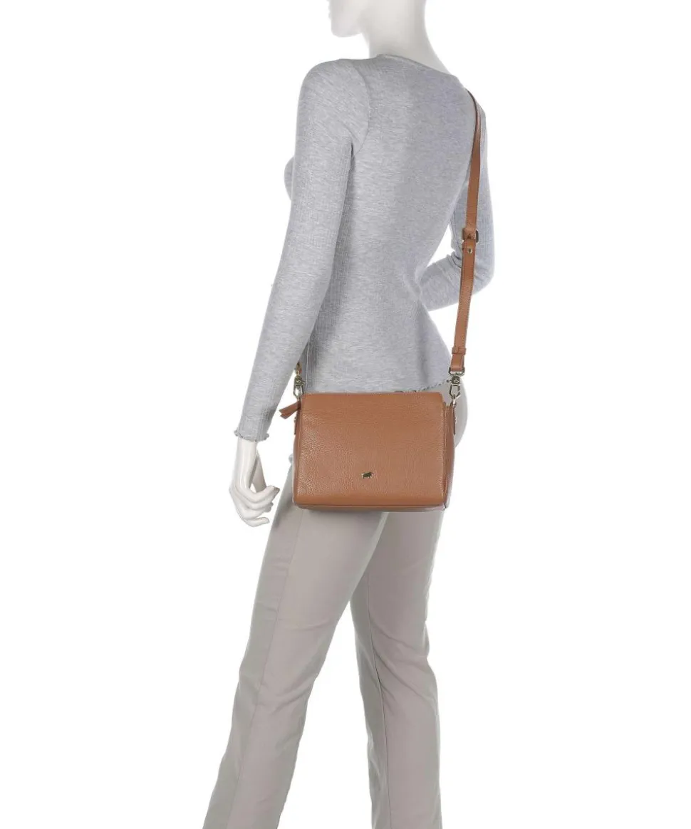 Hanna Umhängetasche genarbtes Rindsleder cognac