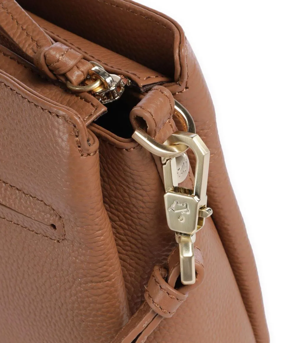 Hanna Umhängetasche genarbtes Rindsleder cognac