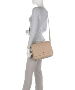 Hanna Umhängetasche genarbtes Rindsleder beige