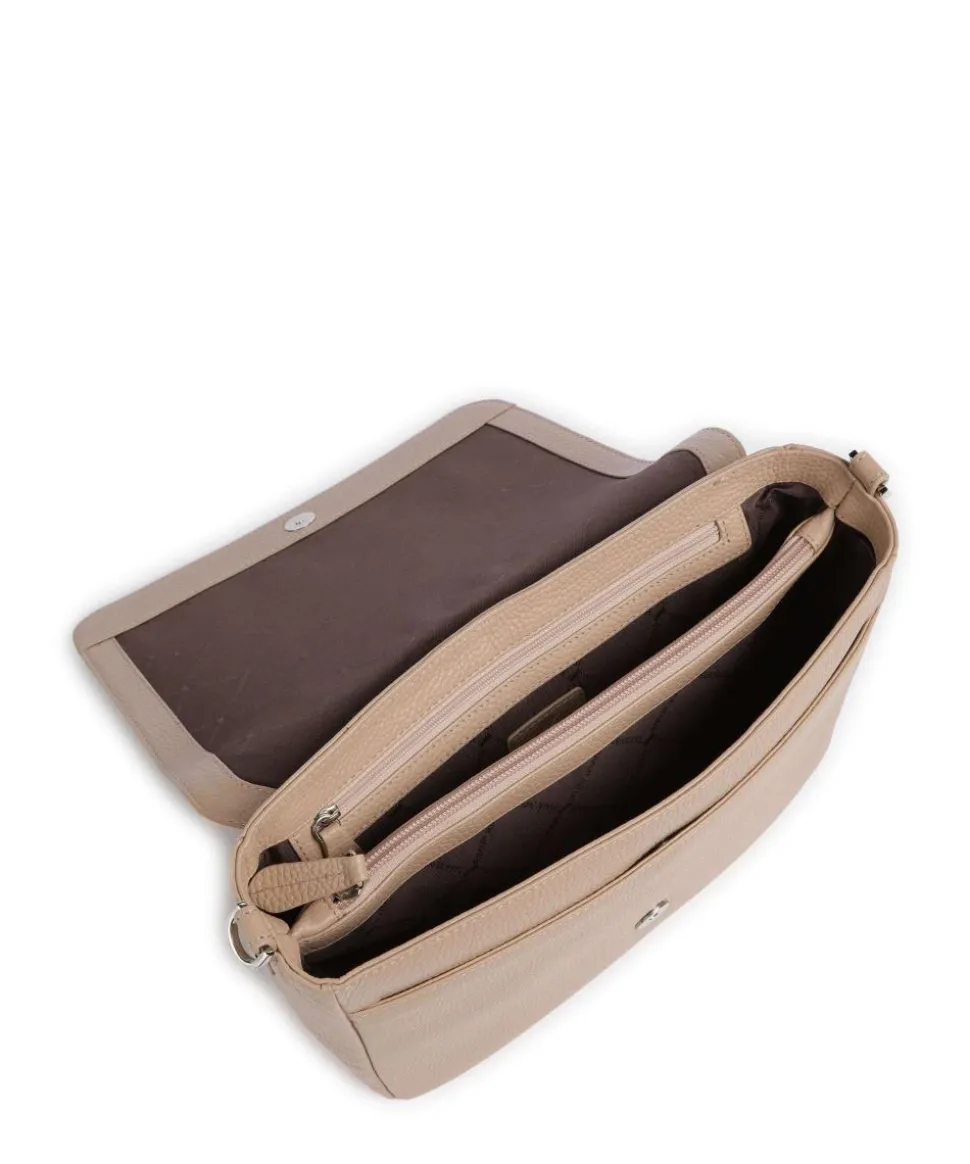 Hanna Umhängetasche genarbtes Rindsleder beige