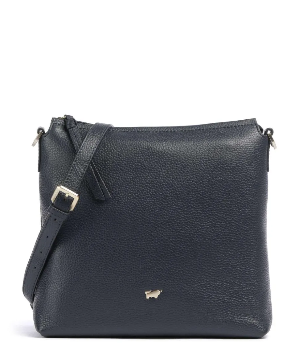 Hanna Umhängetasche genarbtes Rindsleder navy