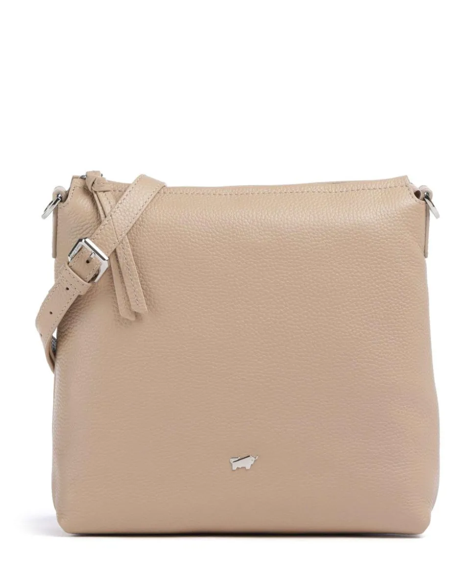 Hanna Umhängetasche genarbtes Rindsleder beige