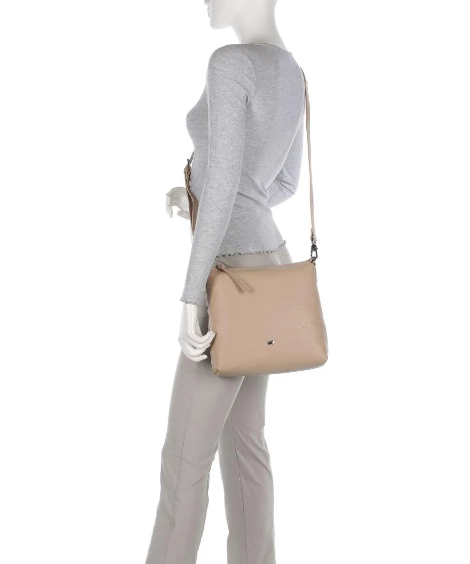 Hanna Umhängetasche genarbtes Rindsleder beige