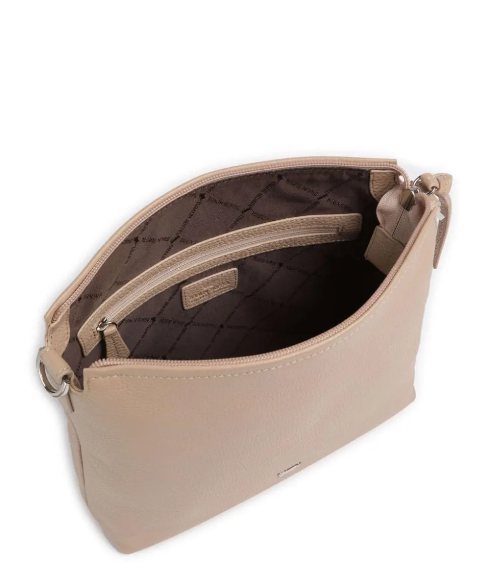 Hanna Umhängetasche genarbtes Rindsleder beige