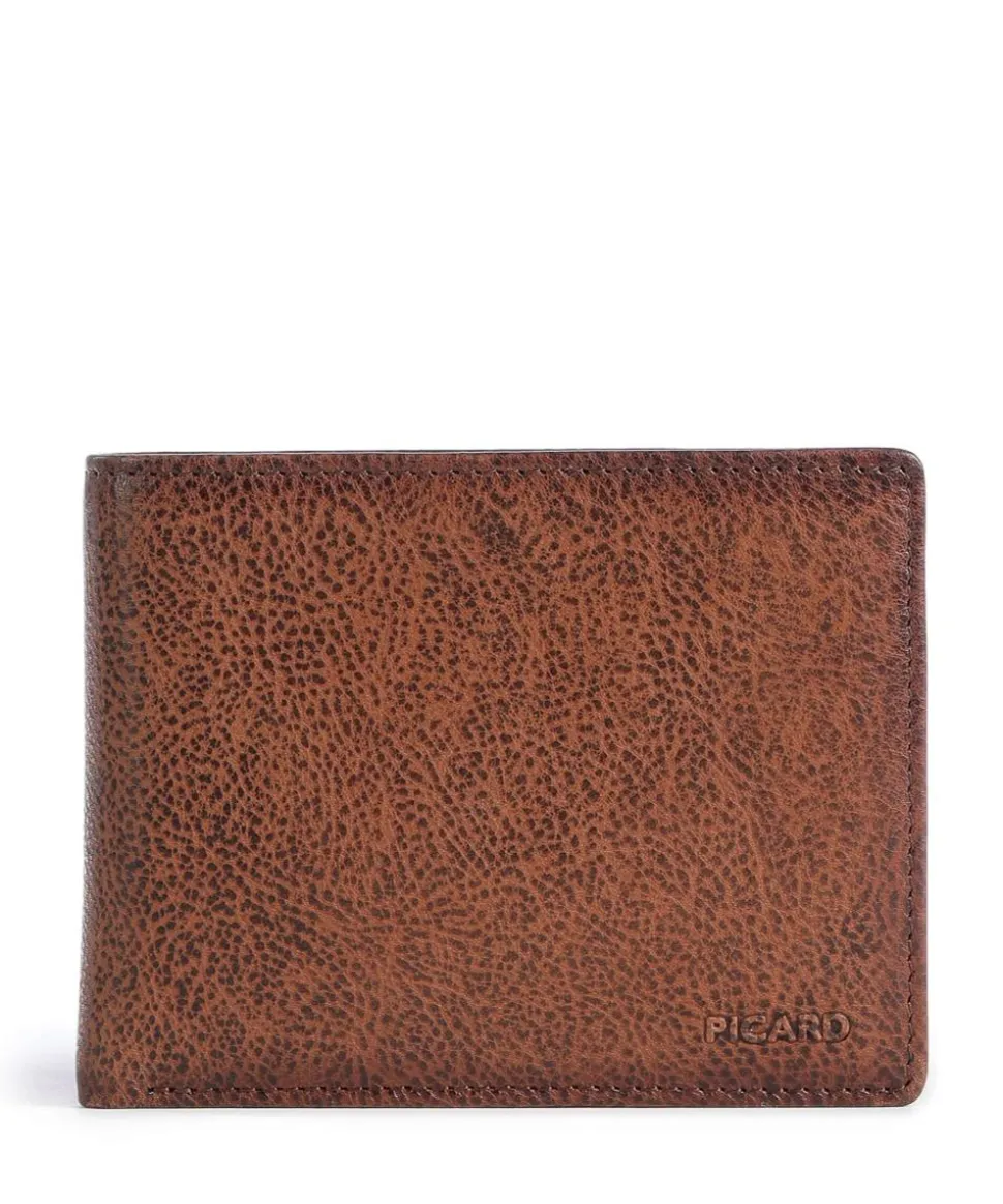 Hans RFID Geldbörse genarbtes Rindsleder tabak