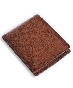 Hans RFID Geldbörse genarbtes Rindsleder tabak