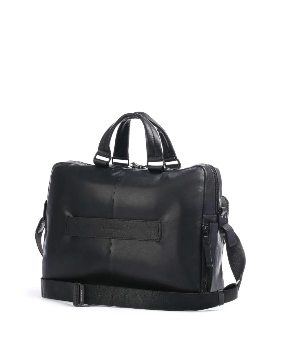 Harper Aktentasche 16″ fein genarbtes Leder schwarz