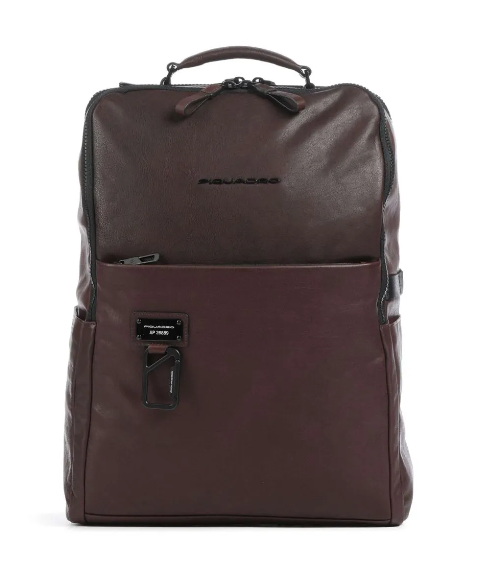 Harper Laptop-Rucksack 15″ fein genarbtes Rindsleder dunkelbraun