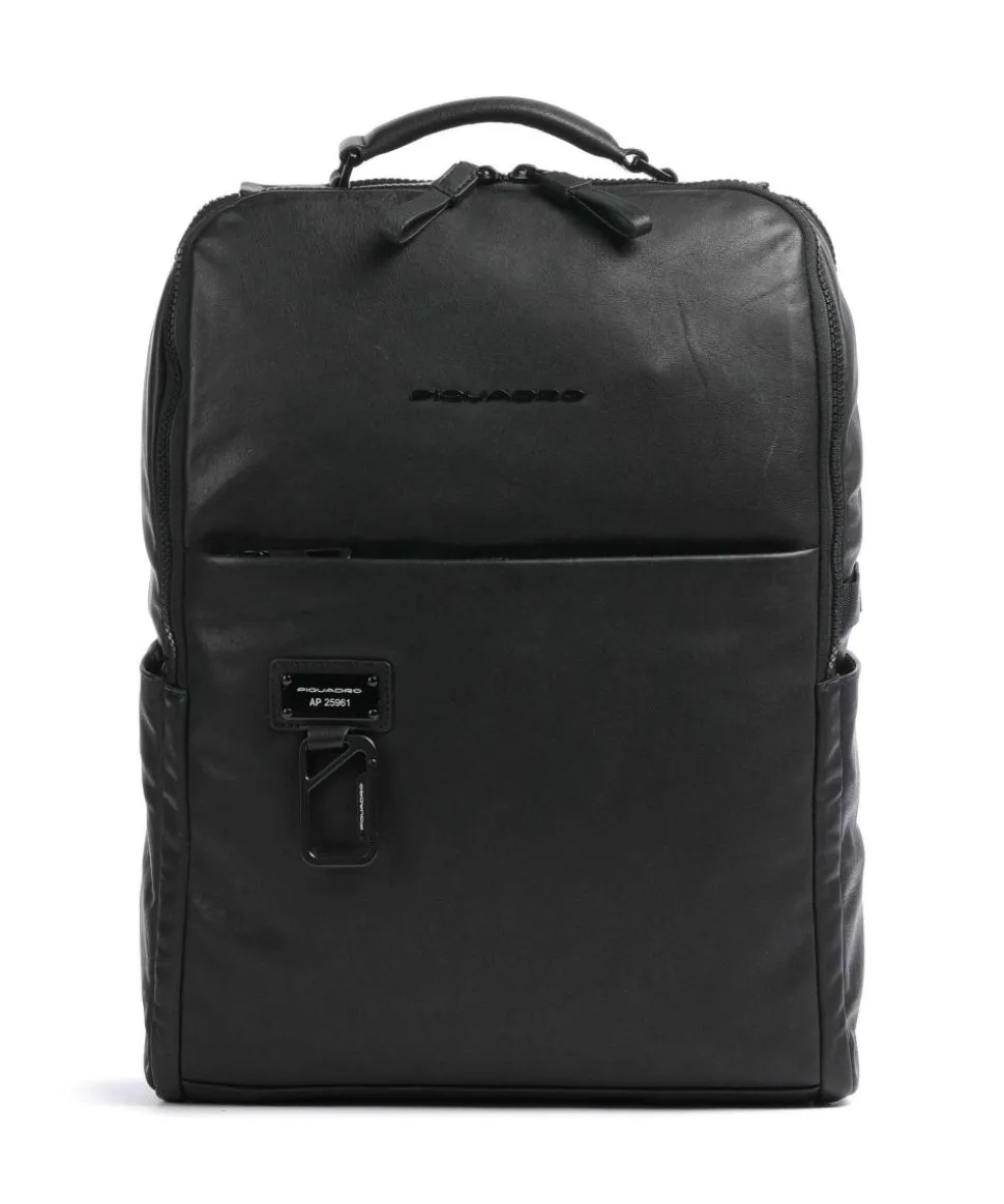 Harper Laptop-Rucksack 15″ fein genarbtes Rindsleder schwarz