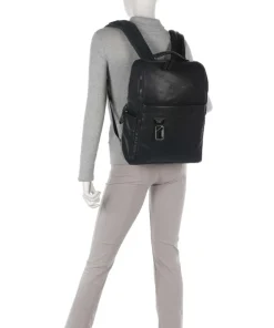 Harper Laptop-Rucksack 15″ fein genarbtes Rindsleder schwarz