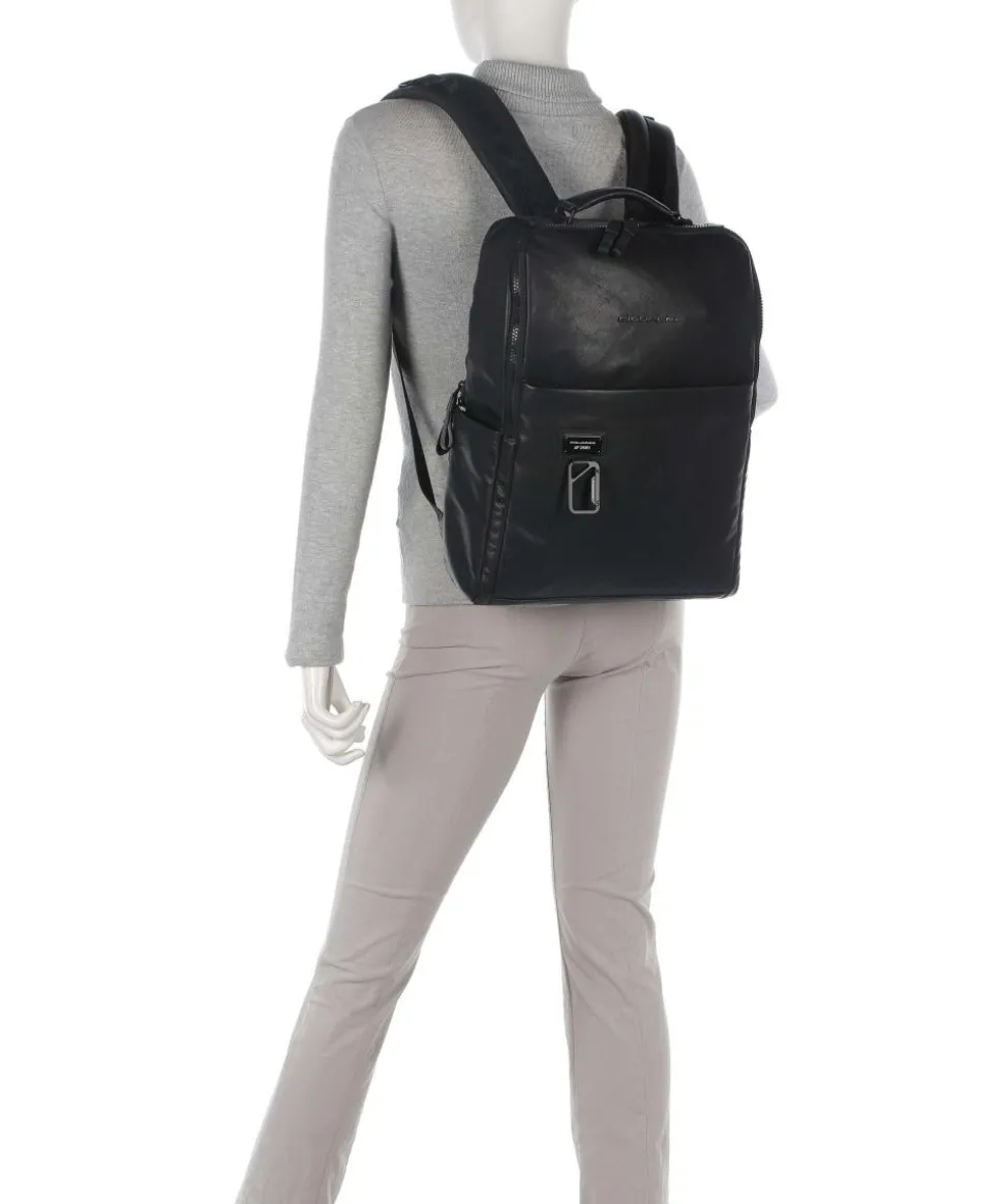 Harper Laptop-Rucksack 15″ fein genarbtes Rindsleder schwarz