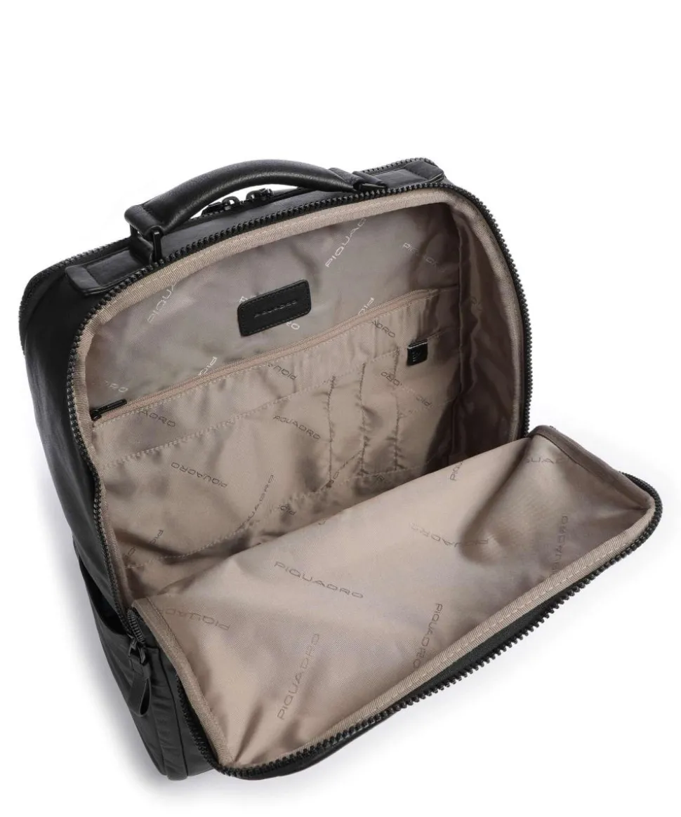 Harper Laptop-Rucksack 15″ fein genarbtes Rindsleder schwarz