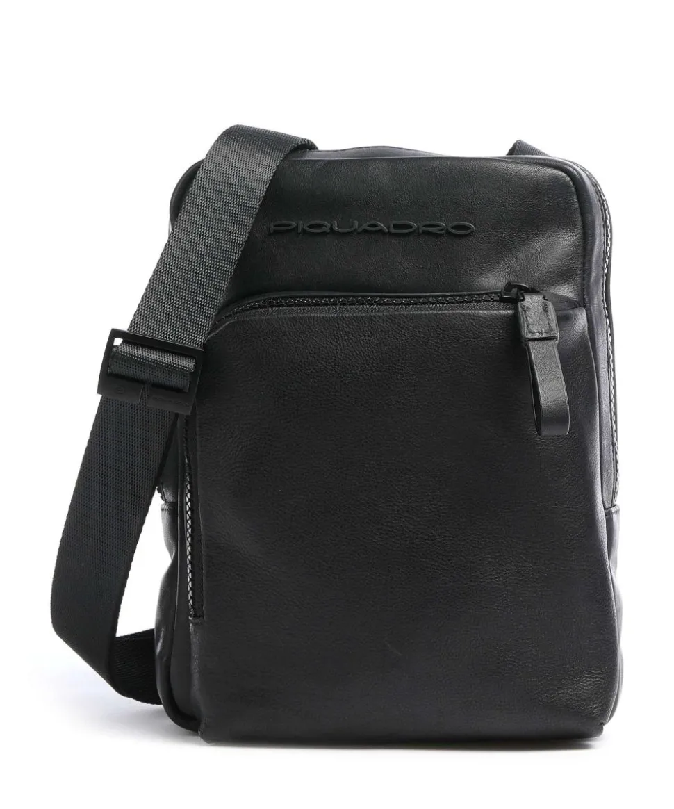 Harper Umhängetasche fein genarbtes Leder schwarz