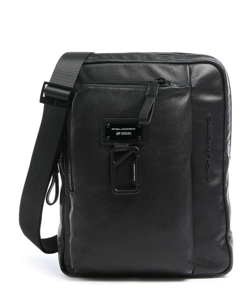 Harper Umhängetasche fein genarbtes Leder schwarz