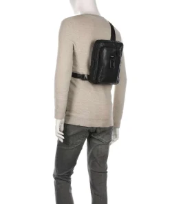 Harper Umhängetasche fein genarbtes Leder schwarz