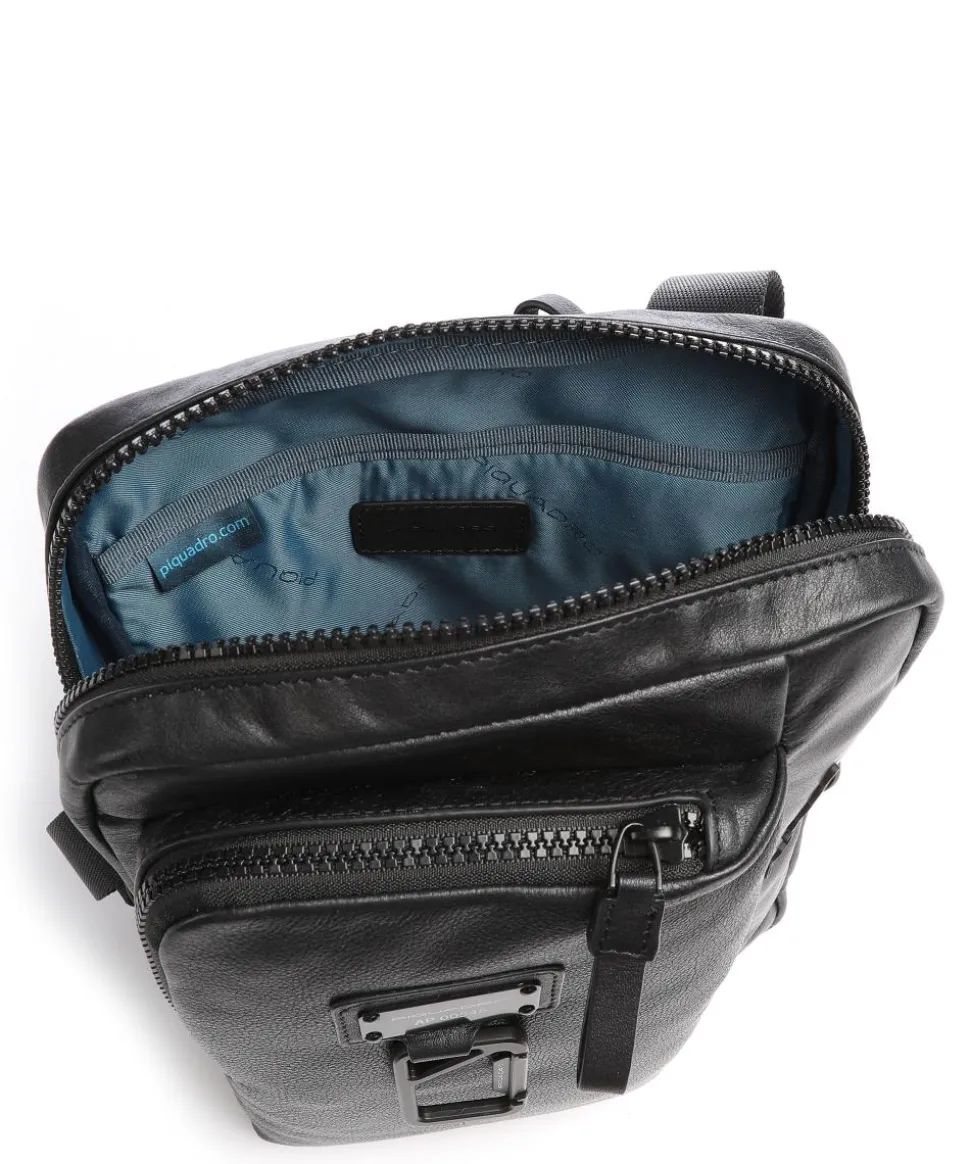 Harper Umhängetasche fein genarbtes Leder schwarz