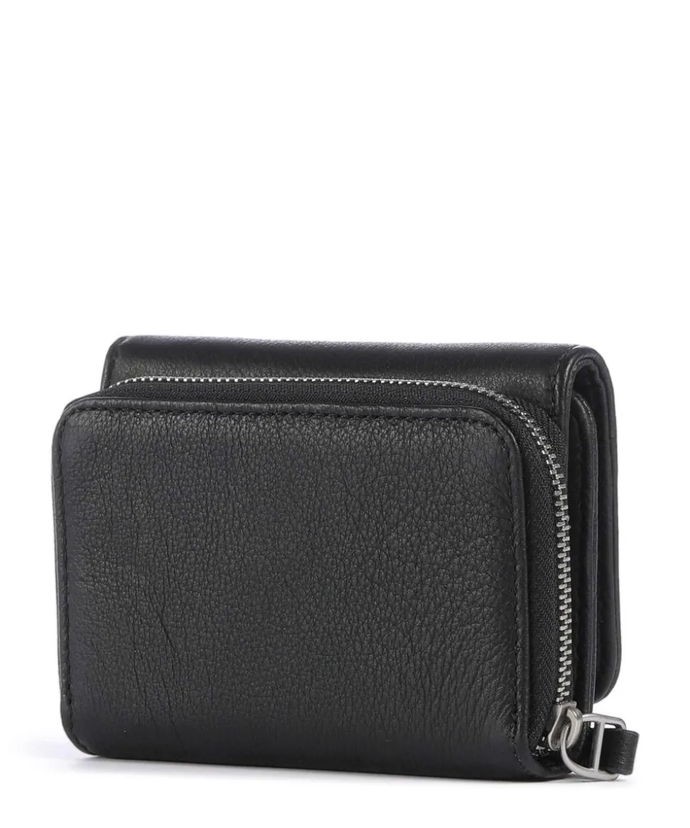 Harris Pablita Geldbörse genarbtes Leder schwarz