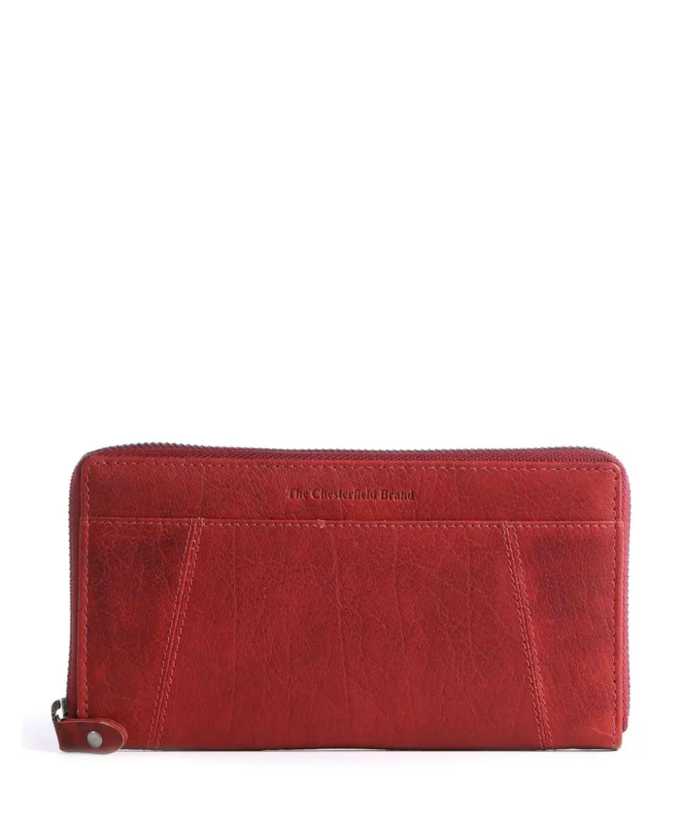 Havana RFID Geldbörse glattes Leder dunkelrot