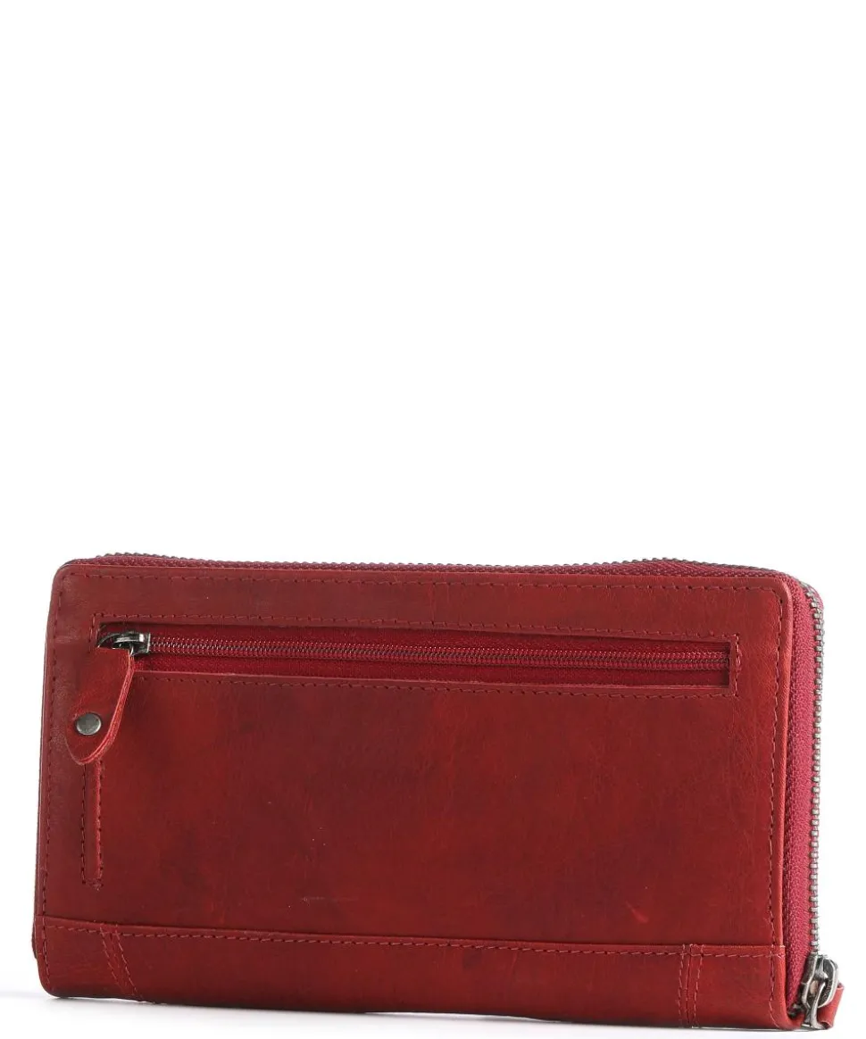 Havana RFID Geldbörse glattes Leder dunkelrot