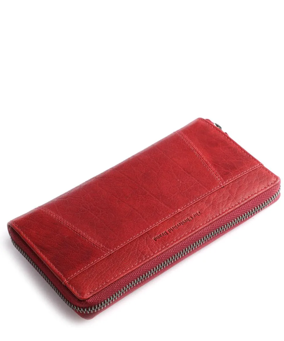 Havana RFID Geldbörse glattes Leder dunkelrot