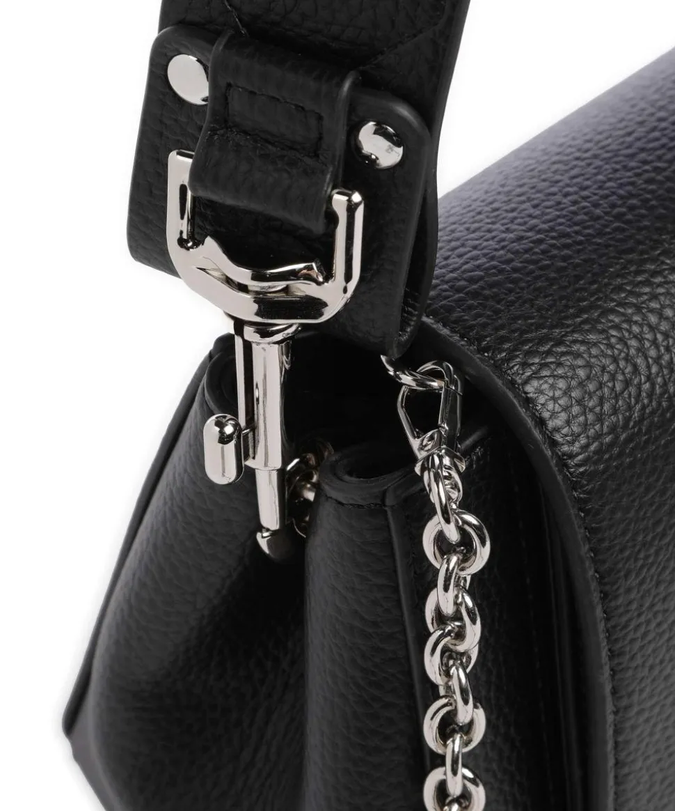 Hazel Re-Vegan Grain Medium Schultertasche Lederimitat schwarz