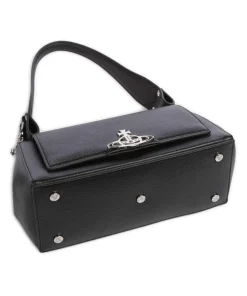 Hazel Re-Vegan Grain Medium Schultertasche Lederimitat schwarz