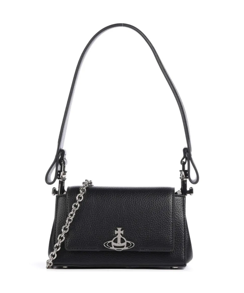 Hazel Re-Vegan Grain Small Schultertasche Lederimitat schwarz