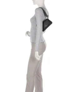 Hazel Re-Vegan Grain Small Schultertasche Lederimitat schwarz