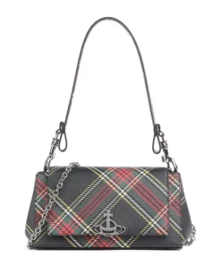 Hazel Saffiano Printed Medium Schultertasche Lederimitat schwarz