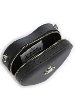 Heart Saffiano Biogreen Mini Umhängetasche Lederimitat schwarz