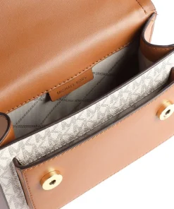 Heather Schultertasche Canvas elfenbein/braun