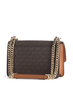 Heather Schultertasche Canvas dunkelbraun