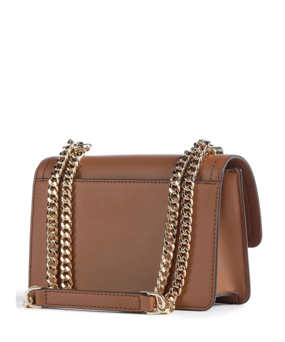 Heather Schultertasche fein genarbtes Rindsleder braun