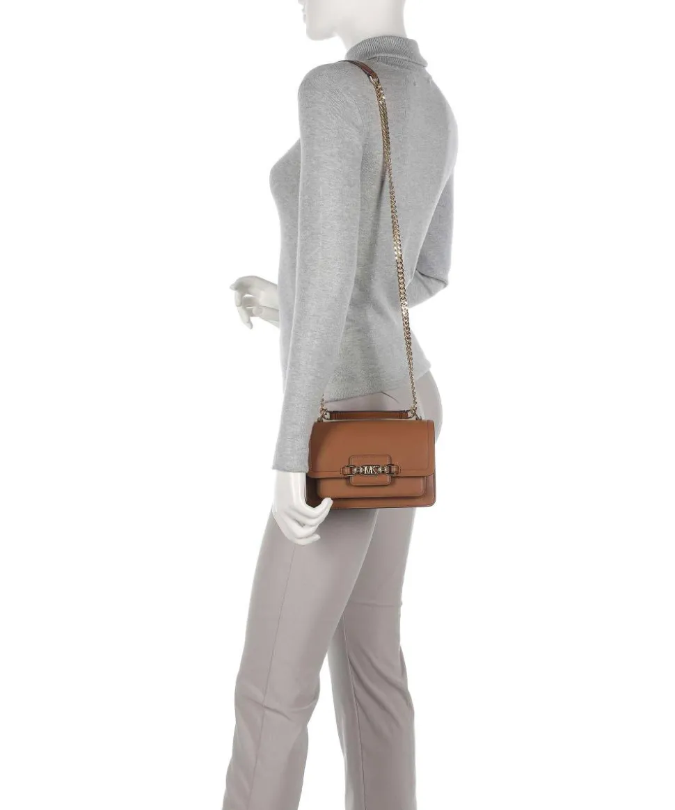 Heather Schultertasche fein genarbtes Rindsleder braun