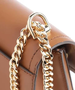 Heather Schultertasche fein genarbtes Rindsleder braun