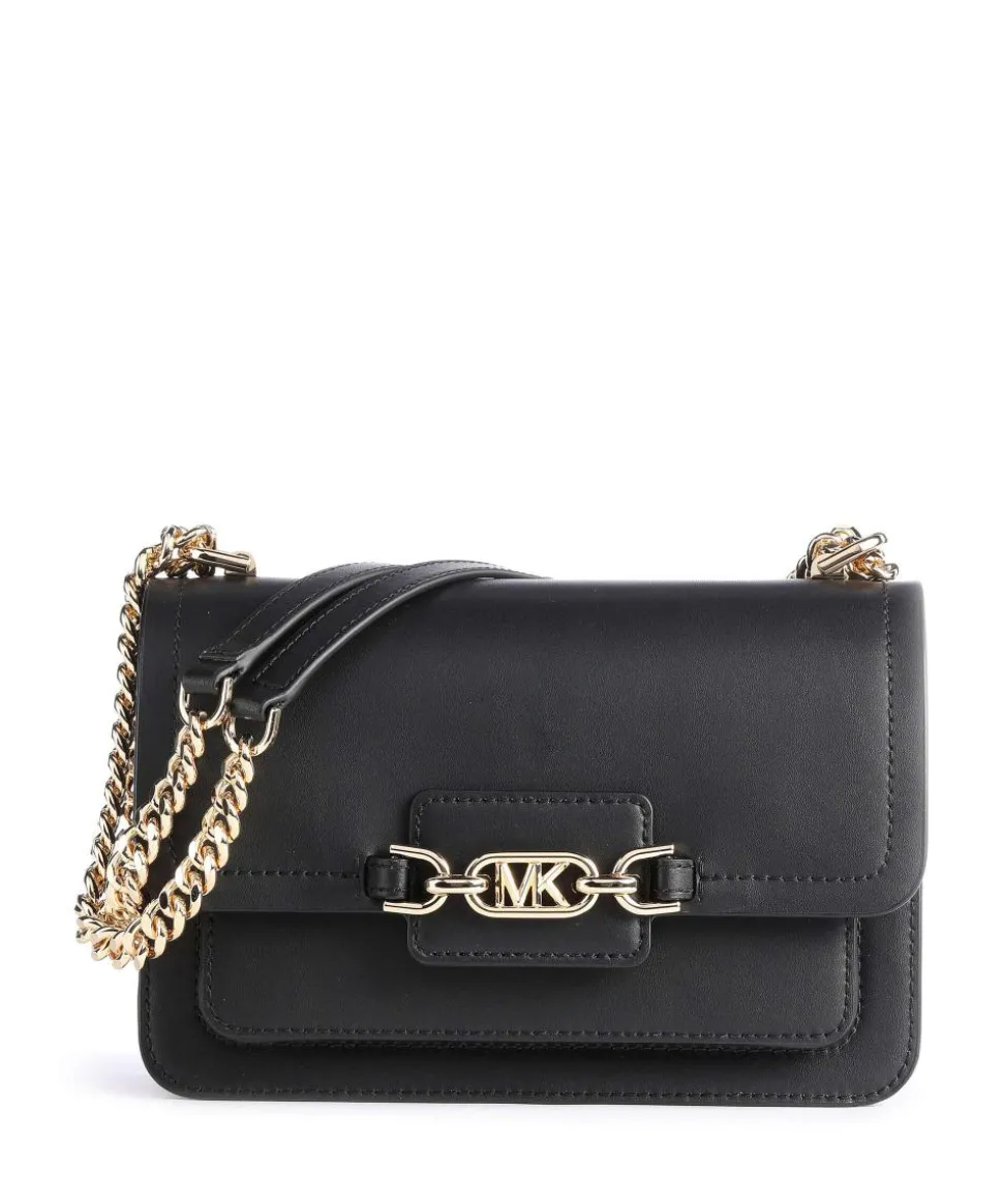 Heather Schultertasche fein genarbtes Rindsleder schwarz