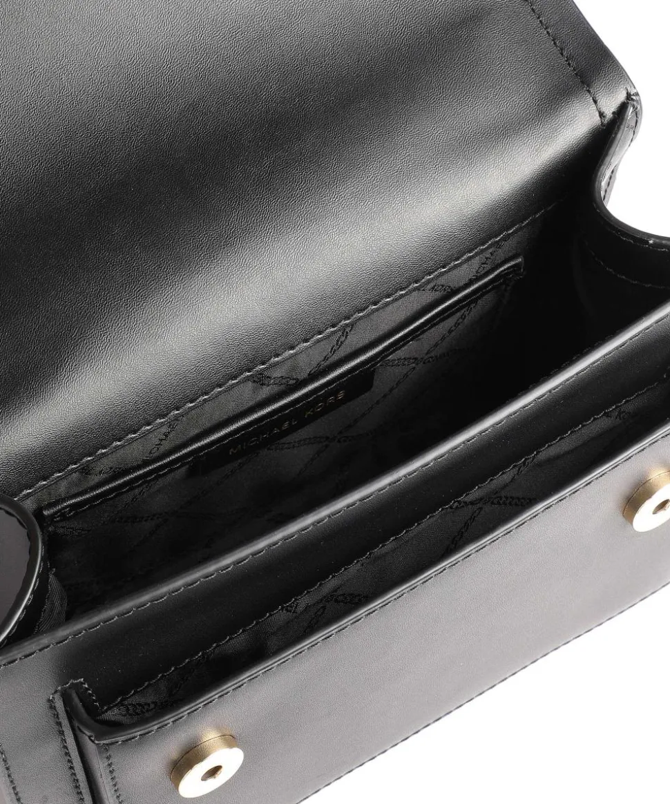 Heather Schultertasche fein genarbtes Rindsleder schwarz