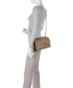 Heather Schultertasche fein genarbtes Leder braun